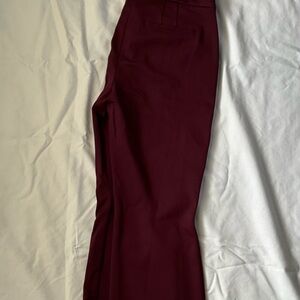 White House Black Market Burgundy Flare Pants